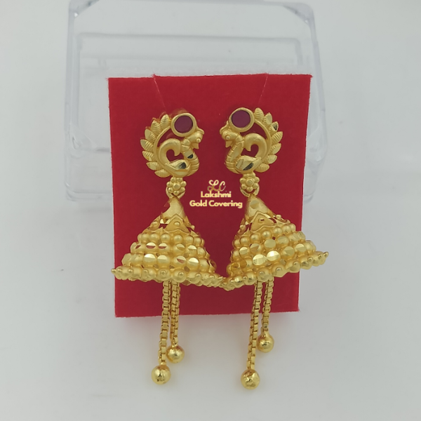 One Gram Gold Forming Mayil Jumka