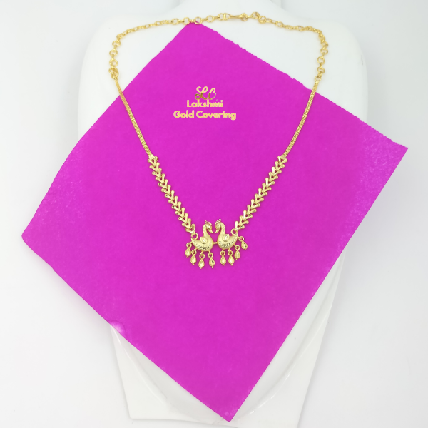 One Gram Gold Forming Double Duck Neckalce