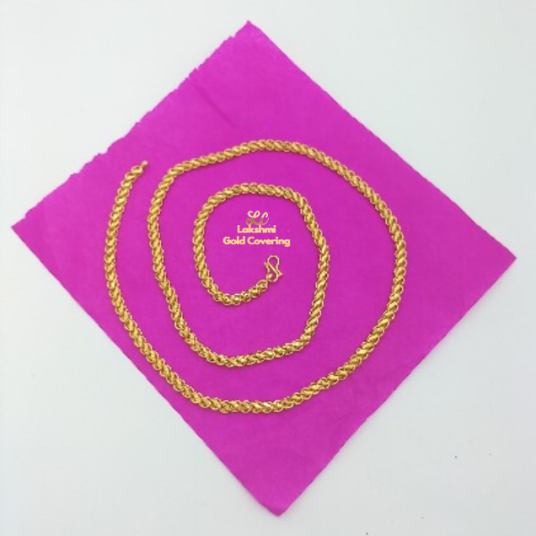 One Gram Gold Forming Lotus Plain Chain