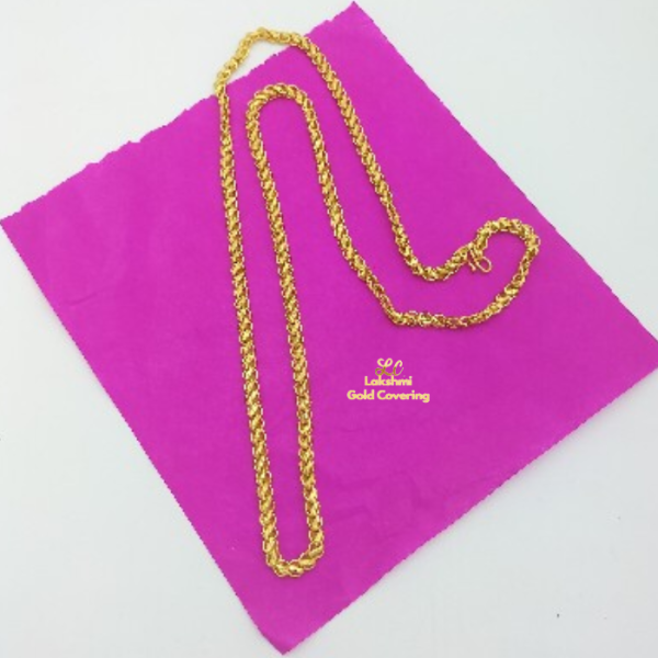 One Gram Gold Forming Lotus Plain Chain