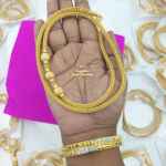 One Gram Gold Forming Pollachi Ball Kudi Mugappu Chain
