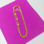 One Gram Gold Forming SQ Ball Mugappu Chain