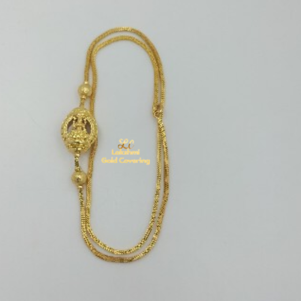One Gram Gold Forming Koombu Lakshmi Mugappu Chain