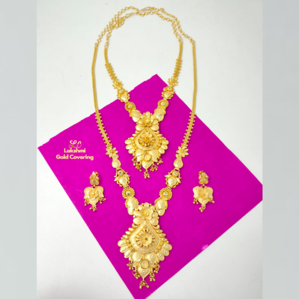 One Gram Gold Forming AS Combo Haram And Necklace