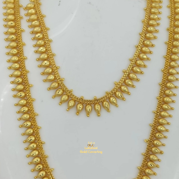 One Gram Gold Forming Mullai Haram And Necklace