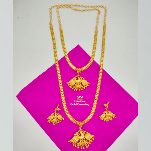One Gram Gold Forming Duck Haram And Necklace