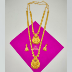 One Gram Gold Forming Flower Haram And Necklace
