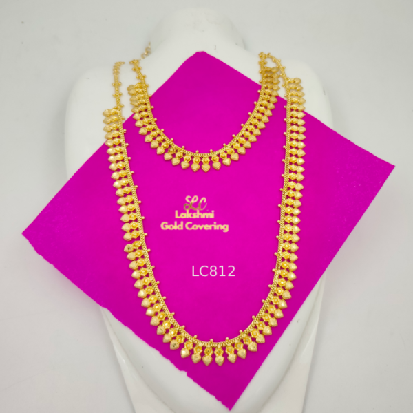 One Gram Gold Forming Arumbu Harm  And Necklace