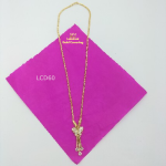 One Gram Gold Forming White Stone Butterfly Doller  Chain