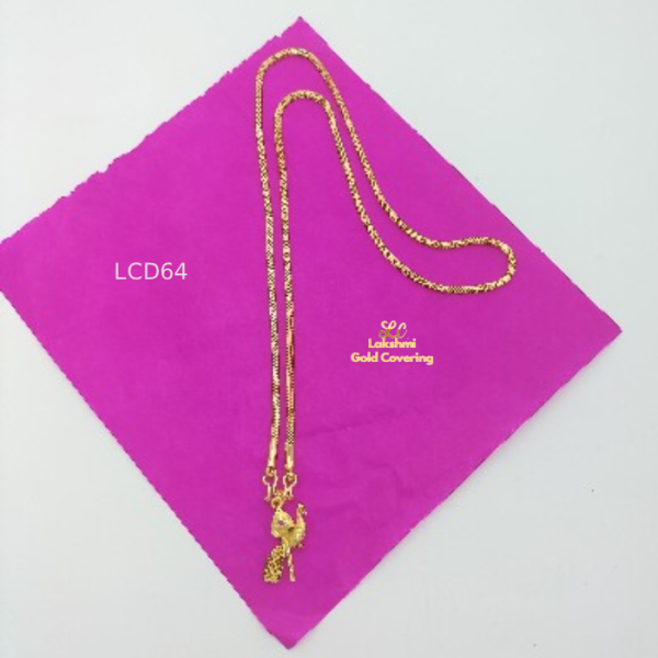 One Gram Gold Forming Double Peacock Doller Chain