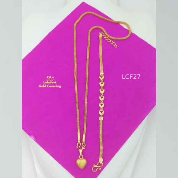 One Gram Gold Forming Heart Combo