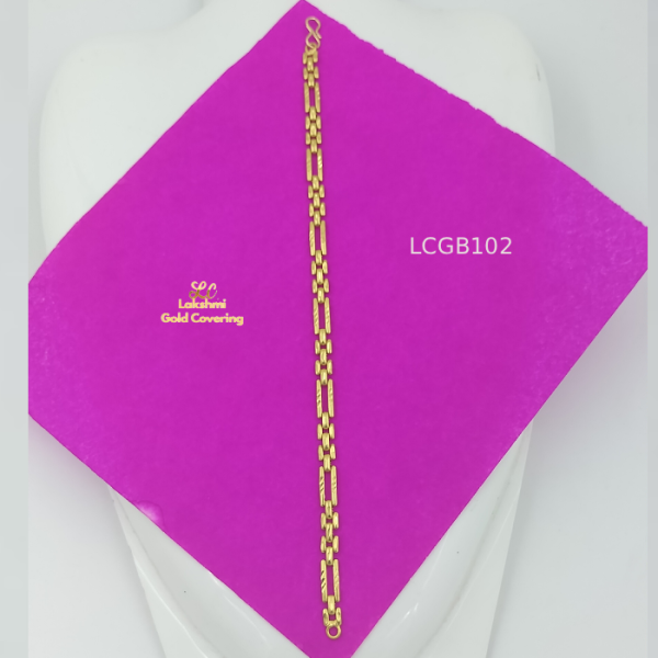 One Gram Gold Forming Link Chain Bracelet