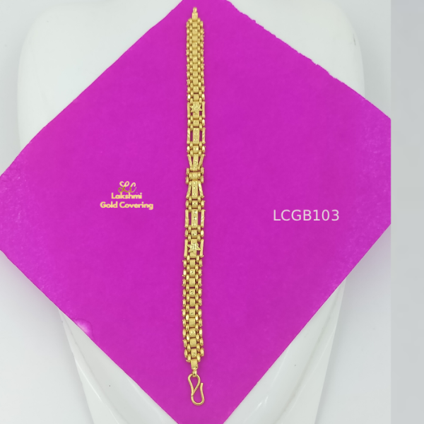 One Gram Gold Forming Multi Row Link Chain Barcelet