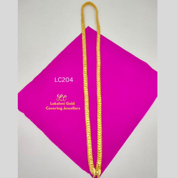 One Gram Gold Forming  Heart Patta Chain