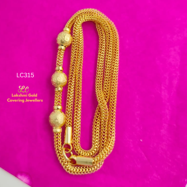 One Gram Gold Forming 3 Ball Urttu Mop Chain