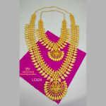 Kerala Traditional 3line Lakshmi Pendent Combo Set