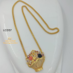 One Gram Gold Forming Poonthotti Dollar Chain