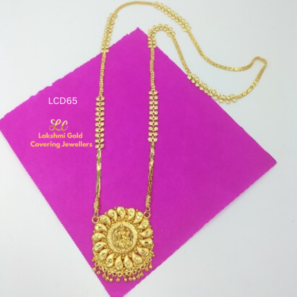 One Gram Gold Forming Round Lakshmi DF Chain