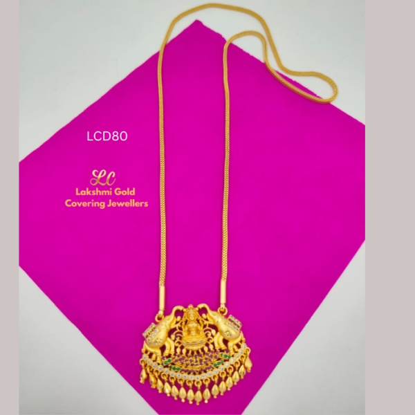 One Gram Gold Forming KL Lakshmi Dollar Chain
