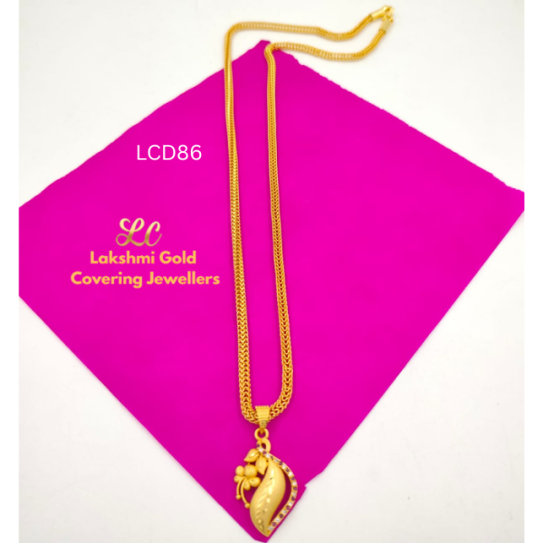 One Gram Gold Forming Laef Flower  Dollar Chain