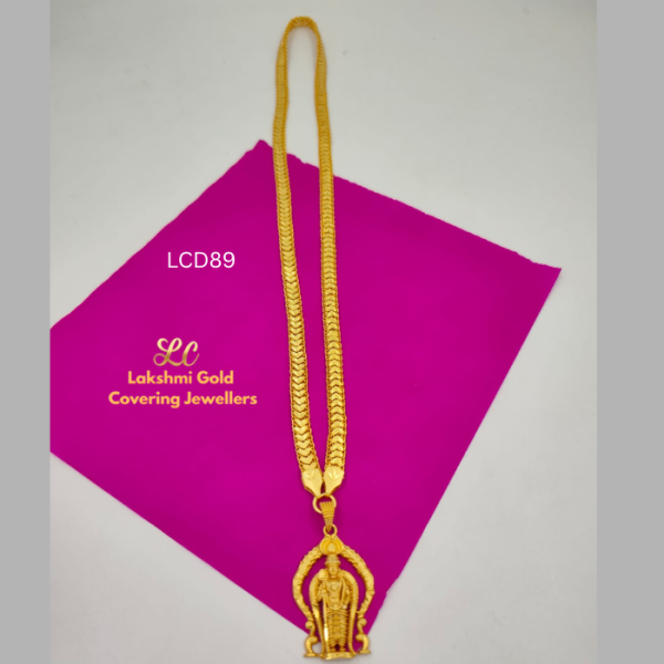 One Gram Gold Forming Big Murugar  Dollar Chain