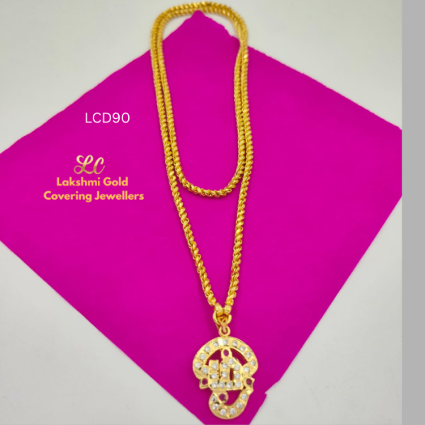 One Gram Gold Forming OM Dollar Chain