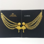 One Gram Gold Forming  4 Line Maatal With Pink Jumka