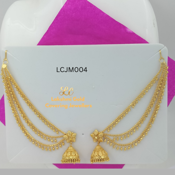 One Gram Gold Forming 3 Line Maatal With HC TG Jumka