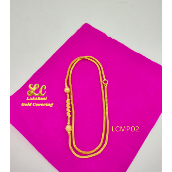 One Gram Gold Forming Mugappu Chain