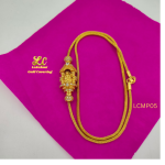 One Gram Gold Forming DF White Stone Lakshmi Mugappu Chain
