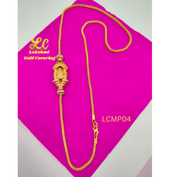 One Gram Gold Forming DF Lakshmi  Mugappu Chain