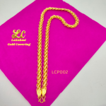 One Gram Gold Forming Lottus Plain Chain 24 inch