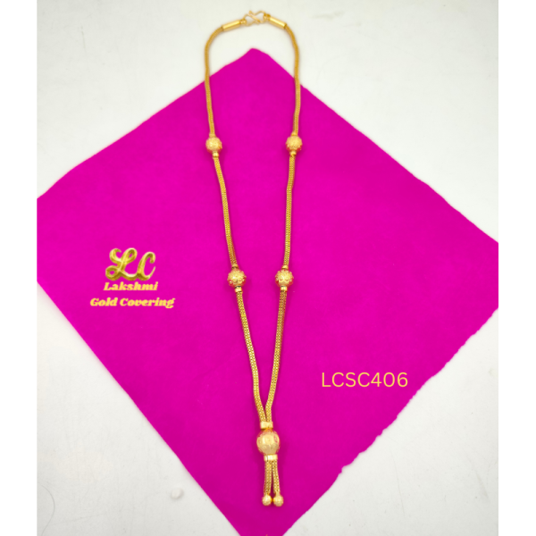 One Gram Gold Forming 5 Ball Chain