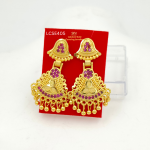 One Gram Gold Forming Pink Stone Earing