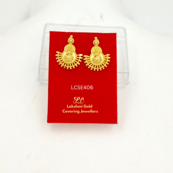 One Gram Gold Forming Lakshmi Shape Earing