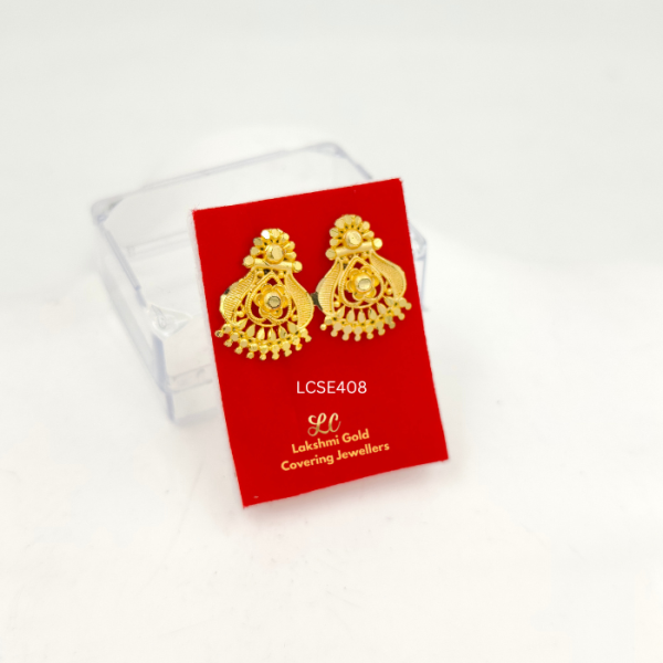 One Gram Gold Forming Kumbu Shape Earing