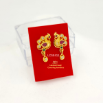 One Gram Gold Forming Peacock Stone Earing